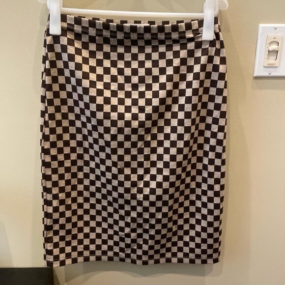 Reformation Checkered skirt